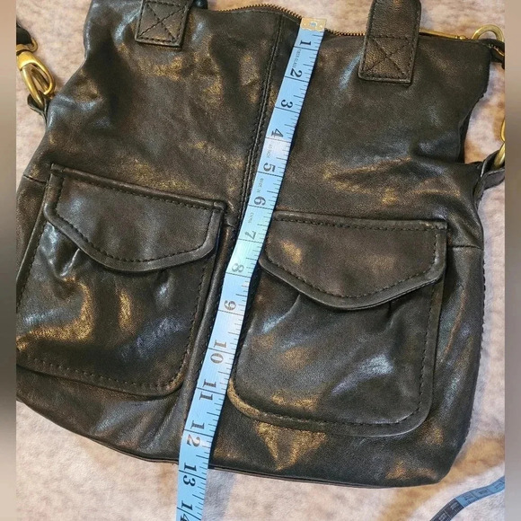 FOSSIL Large Long Live Vintage Modern Cargo leather shoulder crossbody bag purse - Picture 15 of 16